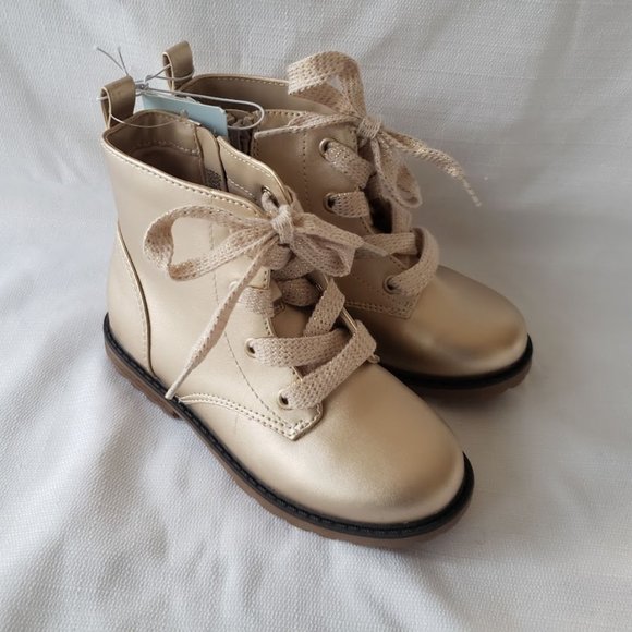 Cat & Jack Shoes Cat Jack Giovanna Rose Gold Combat Boots Toddler